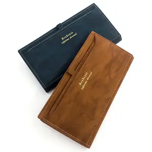 Деловой Ретро мужской длинный кошелек с застежкой-молнией, персонализированная сумка для мобильного кошелька