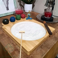 Kit de jardin zen miniature unique pour le bureau, accessoires de jardin zen faits à la main, plateau de sable en bambou de qualité supérieure, kit de thérapie