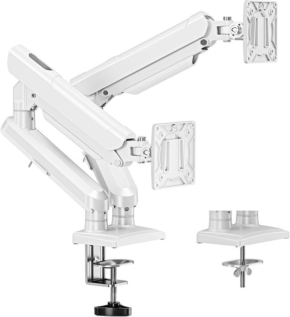 Full Motion Gas Spring Dual Monitor Mount Fits 13 to 32 Inch Computer Screen Arm Vesa Stand Hold up to 22lbs Each
