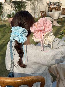 Vendita calda di pizzo fata scavata a più strati per capelli retrò cravatta per ragazze - Product Image 5