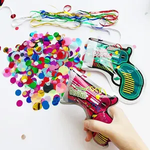 Wholesale Birthday Supplier Inflatable Festival Fireworks Gun Foil Confetti Balloons Party Decoration sets Fireworks Gun Toys