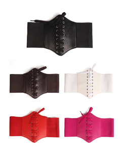 Cinturones de cintura de corsé con cordones transpirables para mujer Traje elástico ancho Waspie con cinturón de cintura atado con control firme - Product Image 2