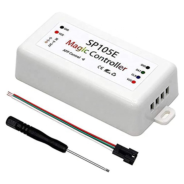 SP105E Blue Tooth Magic LED Light Controller for WS2811 WS2812B WS2801 SK6812 Addressable Programmable Pixel LED Strip