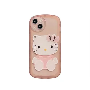 Klassieke Cartoon Schone Behuizing Back Cover Kt Make-Up Spiegel Schattig Voor
Oppo Reno 8z 7z 8T A78 A17 Realme C35 C33 Gsm Hoesjes