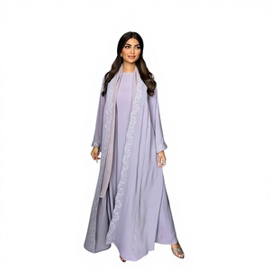 LEDUO 2026 Vente Flash Abaya de Soirée Luxe Élégante pour Femme Ornée de Cristaux à Col Ouvert - Product Image 1