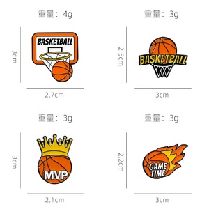 Broche Creativo con Forma de Baloncesto, Insignia Deportiva de Baloncesto, Diseño de <span class=keywords><strong>Dunk</strong></span>, Pintura Metálica, Accesorios de Joyería - Product Image 3