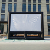 Écran de projection gonflable géant de 32 pieds, écrans de cinéma gonflables commerciaux d'extérieur