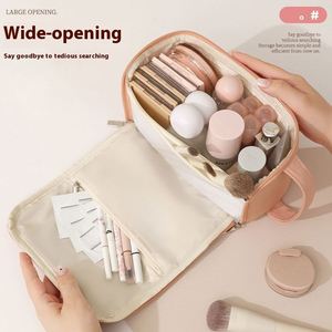 Trousse de Toilette de Voyage Portable à Grande Ouverture avec Fermeture Éclair, Sac de Rangement Cosmétique pour Maquillage et Produits de Soin de la Peau - Product Image 3