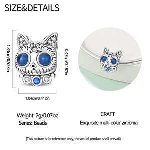<b>Cute</b> cartoon animal pendant, made of copper, suitable for jewelry making and gifts, suitable for both men and women - Product Image 6