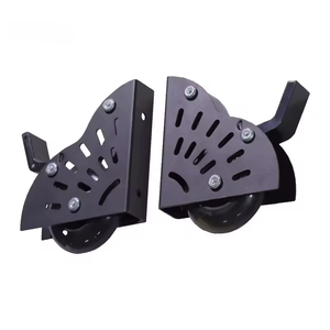 رف كتب متحرك فاخر من الفولاذ الكربوني الأسود مع نظام سكة انزلاقية صامتة وسلسة، طقم أدوات سلم انزلاقي للبيع بالجملة - Product Image 4