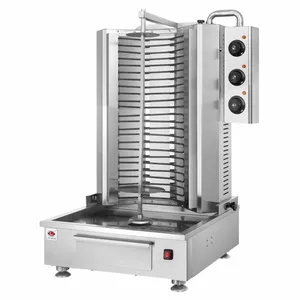CE diakui efisiensi tinggi listrik Shawarma Broiler panggangan tahan lama Doner Kebab mesin terbuat dari baja tahan karat disikat