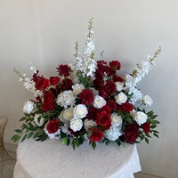 Nieuwe op maat gemaakte bruidsbloemen looppad 60 cm wit groen bloemenrij voor bruiloft decoratie