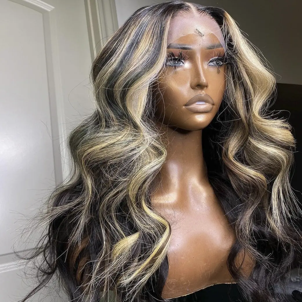 Wholesale Brazilian 100% Human Hair Wigs Hd Lace Frontal Cheap Highlight Deepwave Weaves And Wigs For South Africa Women