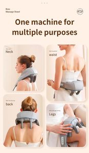Appareil de massage du cou de haute qualité, pétrissage profond des tissus, shiatsu, dos, nuque, épaules, physiothérapie infrarouge, masseur électrique 2000mAh - Product Image 5