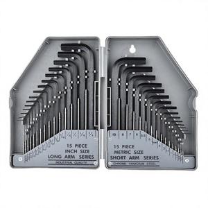Juego de Llaves de Caja de Acero de Alta Resistencia, Métricas, de Brazo Largo/Corto, Llaves Hexagonales Industriales Antichispas, Herramientas para Bricolaje, 3 Años, 1000 lb-ft - Product Image 4