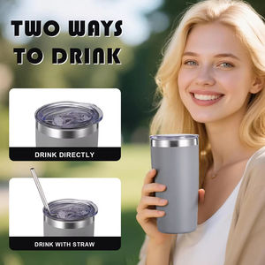 Vaso Térmico de Viaje con Logotipo Personalizado, de Acero Inoxidable Aislado, 10 oz, para Bebidas Frías y Calientes, para Viajes, Oficina, Campamento - Product Image 3