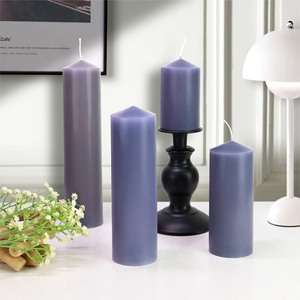 <span class=keywords><strong>Moule</strong></span> à bougie en acrylique pour bougie longue de grande taille, à pointe, rayée, faite à la main, pour bougie d'aromathérapie, modèle Early Riser - Product Image 4