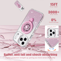 Coque de téléphone anti-jaunissement effet diamant pour iPhone 17 Pro Max, coque arrière rigide en PC Bayer pour iPhone 17, 16, 15, 14 et Samsung