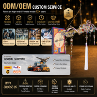 Model Logam 3D DIY Bayangan Bunga Rubah Sembilan Ekor Grosir Kustom Mainan STEM Hadiah Dekorasi Pabrik Langsung OEM CE EN71