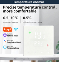 Termostato Inteligente para Calefacción por Suelo Radiante con Pantalla WiFi, Control por Aplicación, Pantalla LED a Color, Calefacción Eléctrica por Suelo Radiante Compatible con Alexa/Google