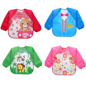 Simpatico bavaglino impermeabile a manica lunga in poliestere per bambini bambini bambini e ragazzi che si nutrono di mangiare grembiule servizio OEM disponibile - Product Image 3