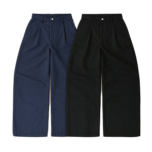 Pantalon habillé plissé taille haute pour homme avec fermeture éclair – Formel et décontracté - Product Image 1