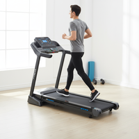 Tapis de course électrique pliable avec moniteur de fréquence cardiaque, design portable, moteur 1,15 CV, pour usage domestique