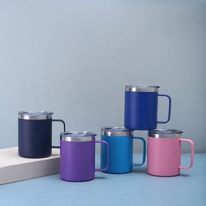 <span class=keywords><strong>Mug</strong></span> isotherme en acier inoxydable avec poignée et couvercle à joint coulissant pour les voyages en plein air, pique-niques, portable, durable, maintien de la température longue durée - Product Image 3