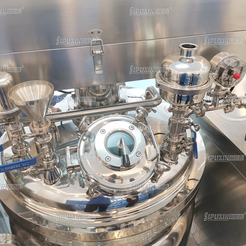 High configuration cosmetic cream /mayonnaise/cream /lotion vacuum emulsify mixer machine with oil and water pot
