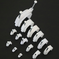 Lot de 100 attaches-câbles circulaires en plastique blanc avec clou de 8 mm pour la gestion des câbles