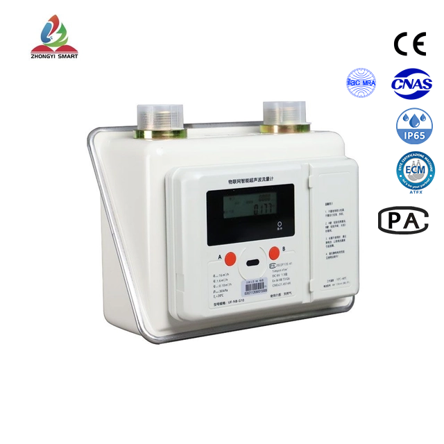 G6 Ultrasonic Gas Meter Zhongyi Smart Commercial - Remote Reading, Fault Diagnosis, Stainless Steel, 1 Year Warranty OEM