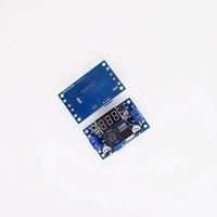 Module abaisseur de tension haute puissance LM2596S avec carte bleue, régulateur de tension DC-DC réglable, module d'alimentation avec affichage numérique LM2596