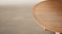 Table à manger ronde en bois massif avec base en dalle croisée pour salle à manger moderne