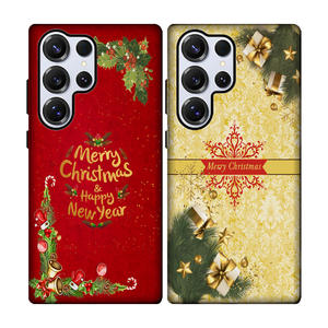 Happy Christmas due in uno cassa del telefono di sublimazione per <span class=keywords><strong>Samsung</strong></span> per Galaxy S23 Ultra S24 S25-Santa Claus e Design ad albero - Product Image 6