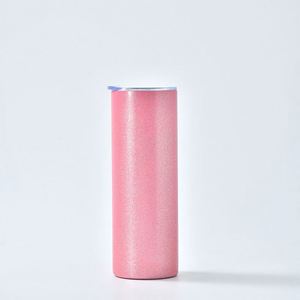Vaso de 20 oz con purpurina brillante para sublimación, en stock en almacén de EE. UU., al por mayor, con tapa deslizante y pajita - Product Image 3