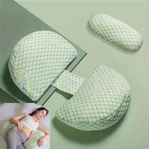 Ensemble de 3 coussins d'allaitement avec housse en coton amovible pour l'allaitement et le soutien du nouveau-né - Product Image 1