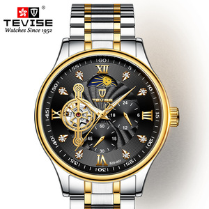 Reloj de Pulsera de Acero para Hombre, Resistente al Agua, Mecánico Automático, Esfera Grande, Función de Fase Lunar - Product Image 4