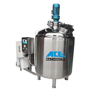 Ace 1000L Bulk 2000L 500 Liter Goat Vertical Small Farm 200L Milk Chiller Cooling 1000 Liter Price Milk Cooling Tank For Dairy