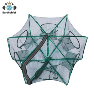 Filet de pêche pliable pour attrapeur de crevettes, piège à crabes, crevettes, écrevisses, anguilles et autres poissons - Product Image 1