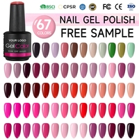 Vernis Gel Professionnel OEM ODM de Haute Qualité, 67 Couleurs, Longue Durée, Sans HEMA, Gel UV LED pour Salons de Manucure et Beauté