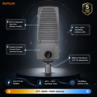 Luz de Seguridad LED para Exteriores con Sensor, IP66 Impermeable, COB LED, de Aluminio, para Iluminación de Calles
