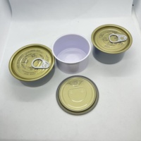 Boîte de conserve vide pour thon, deux pièces, avec logo personnalisé, sans danger pour les aliments, avec couvercle à anneau facile à retirer