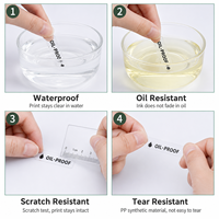 Étiquettes thermiques transparentes autocollantes pour fournisseur, étiquettes d'expédition, étiquettes de produits, étiquettes 50x50mm, étiquettes thermiques transparentes