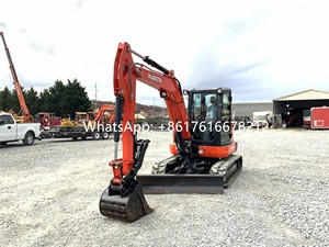 Mini-excavatrice sur chenilles d'occasion Kx057-4 de marque supérieure, 5 tonnes, en bon état, modèle Kx057 à vendre - Product Image 2