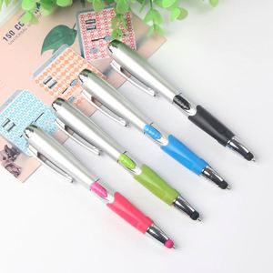 3 en 1 activa haga clic en lápiz de plástico logotipo personalizado promocional luz pen para ipad - Product Image 3