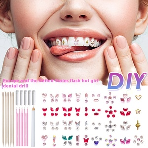 Perceuse <span class=keywords><strong>dentaire</strong></span> 3D ornement de <span class=keywords><strong>diamant</strong></span> en cristal transfrontalier outils de bricolage différentes formes couleur Kit de gemmes dentaires pour bijoux de dents - Product Image 5