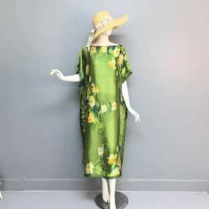 Robe de plage d'été élégante simple grande taille New Socialite Niche O-Neck <span class=keywords><strong>Maxi</strong></span> avec décoration en dentelle pour les mariages - Product Image 6