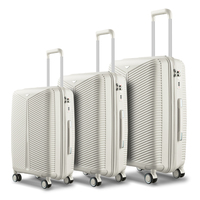 Valise à roulettes VENAICE de luxe en PP blanc avec serrure TSA, antivol et résistante à l'eau - Bagage de voyage durable pour les affaires et les vacances