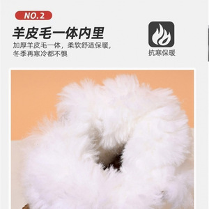 Unisex Snow Boots Mid-Heel <b>Wool</b> Lined Waterproof Outdoor Wear Resistant Solid Color Front Laces Adult Size - Product Image 4