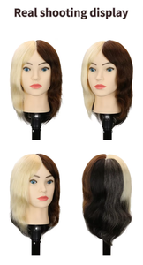 Tête d'entraînement professionnelle pour la coiffure, en <span class=keywords><strong>cheveux</strong></span> humains naturels, pour la <span class=keywords><strong>coupe</strong></span> et le décoloration des <span class=keywords><strong>cheveux</strong></span>, mannequin africain pour la formation - Product Image 6